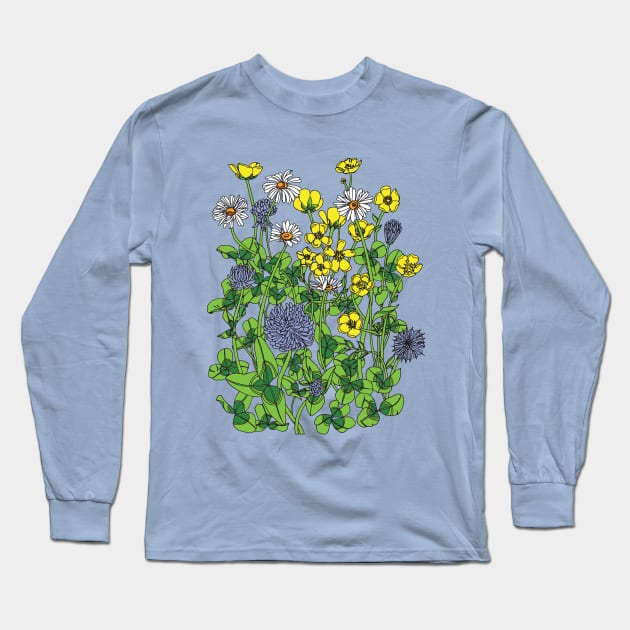 Summer Lawn Long Sleeve T-Shirt by ColoringWithKristine